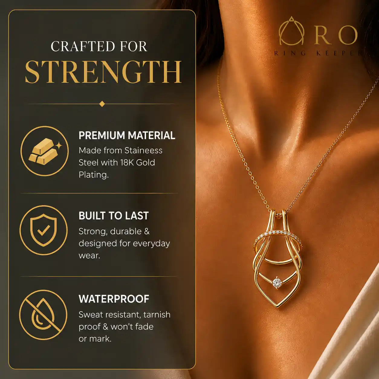 Ring holder necklace UK